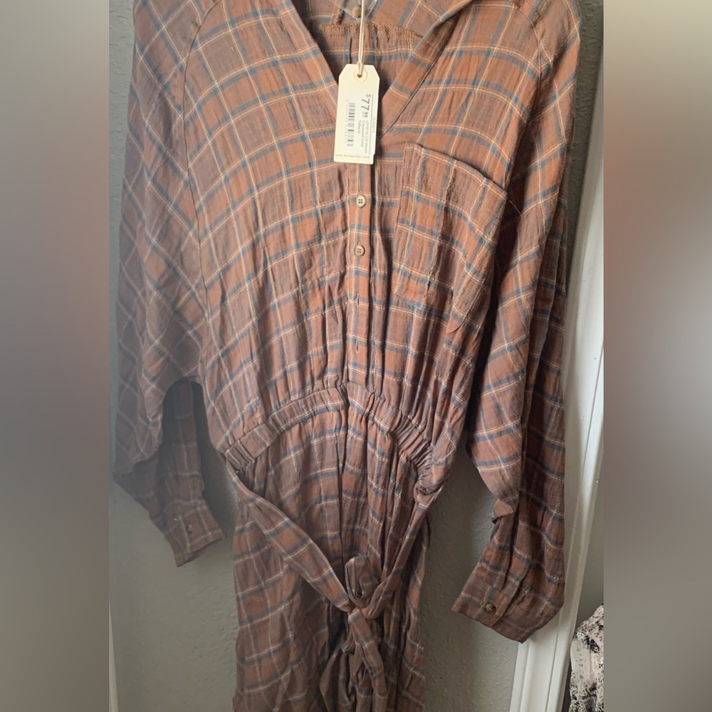 By Together Plaid Woven Dress- Medium
